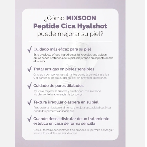 Mixsoon Serum “Peptide Cica Hyal shot” 50ml - Imagen 4